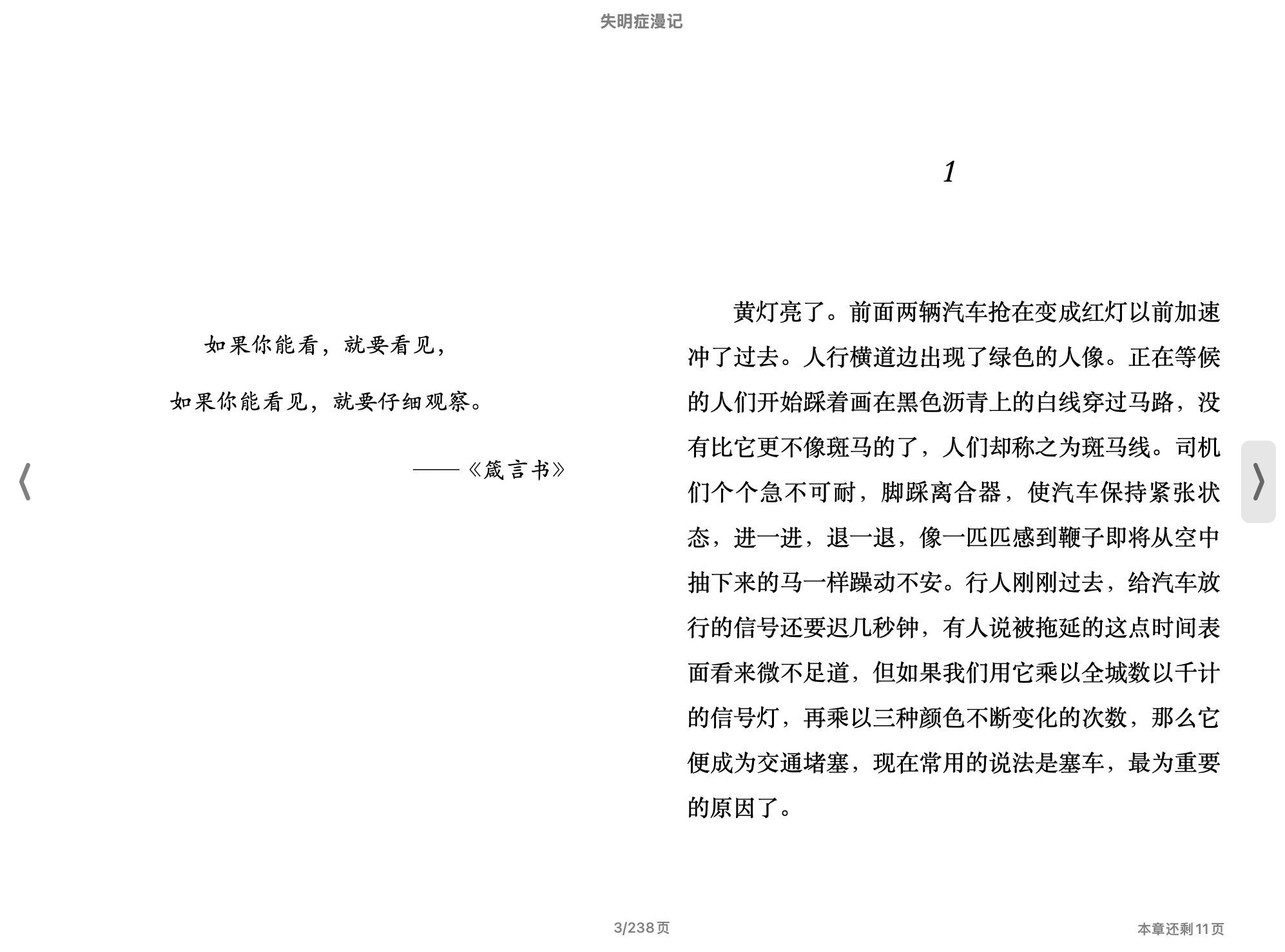 失明症漫记(若泽·萨拉马戈)2017南海出版公司.epub 第1页